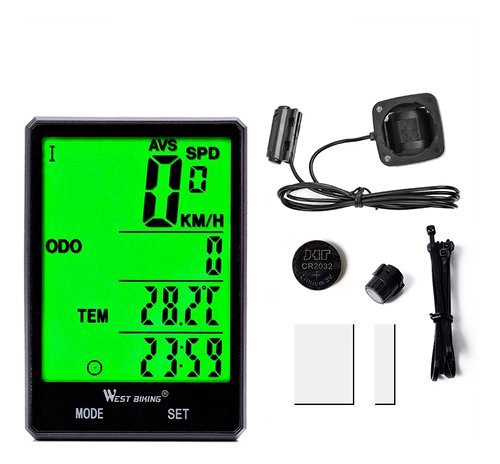 Zatsu® Velocímetro Pantalla grande 2.8 Alámbrico bici computer retroiluminación