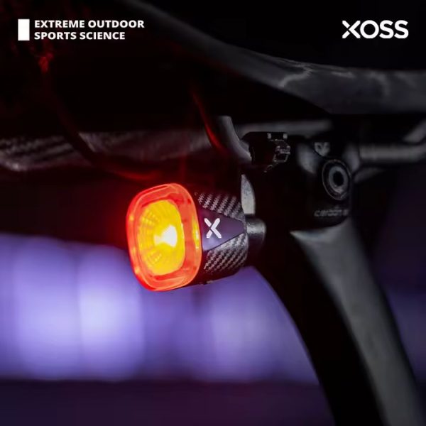 Zatsu® Luz trasera para bicicleta XOSS XR01, inteligente, Sensor de Frenado