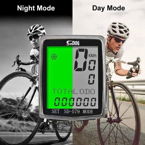 Zatsu® Velocímetro SD INALÁMBRICO Bici-computer retroiluminación Botón Remoto